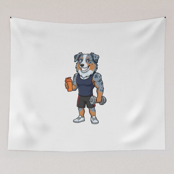 Item preview, Aussie Gym Beast - Muscled Shaker Dog designed and sold by Davidfs.