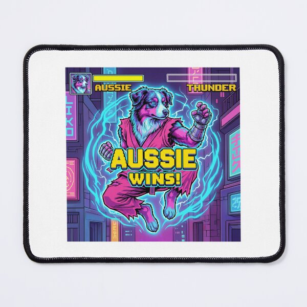 Item preview, Cyberpunk Australian Shepherd Victory Pose designed and sold by Davidfs.