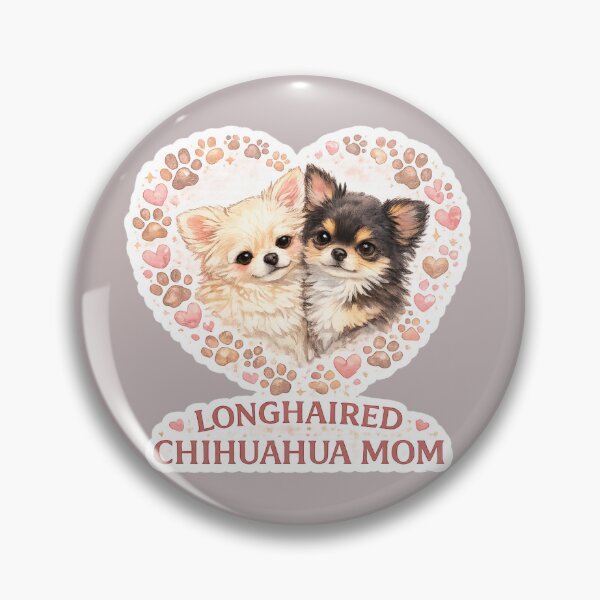 Item preview, Longhaired Chihuahua Mom with Paw Heart – Dog Lover Gift designed and sold by OneMoments.
