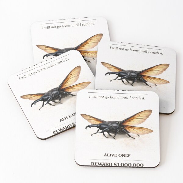 Item preview, WANTED Japanese Giant Stag Beetle – Flying Pose | Alive Only Insect Hunter Shirt designed and sold by Japanese Bug Hunter.