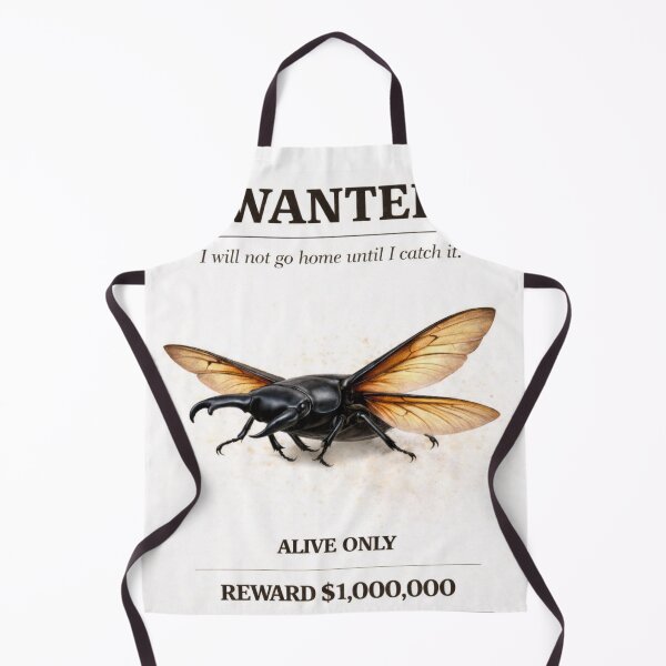 Item preview, WANTED Japanese Giant Stag Beetle – Flying Pose | Alive Only Insect Hunter Shirt designed and sold by Japanese Bug Hunter.