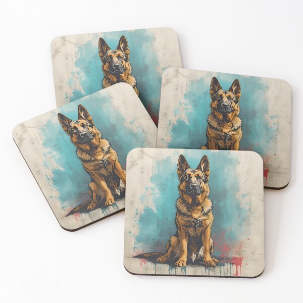 Item preview, German Shepherd Dog Illustration designed and sold by VibePrints101.