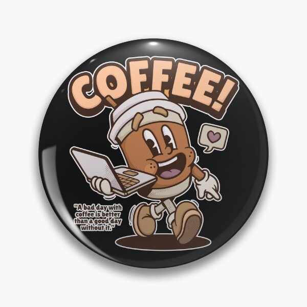 Item preview, Retro Coffee Mascot Funny Programmer Quote designed and sold by Zenith Design.