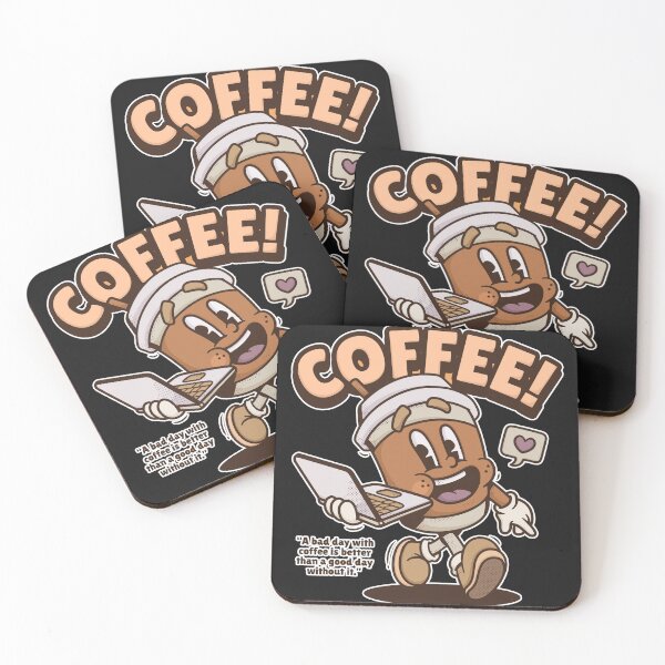 Item preview, Retro Coffee Mascot Funny Programmer Quote designed and sold by Zenith Design.