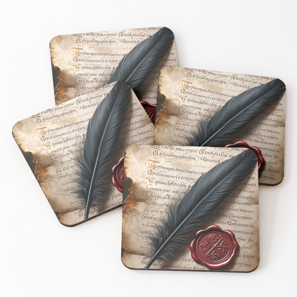 Item preview, Black Feather & Manuscript – Gothic Academic Art designed and sold by semenol.