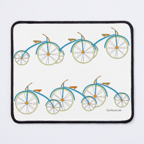 Item preview, Retro Bicycle Pattern Blue – Modern Cycling Repeat Design designed and sold by SurfaceLab.