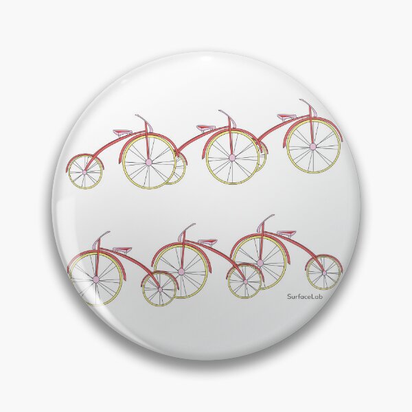Item preview, Minimalist - Strawberry Pink Bicycle Bunch – Scandinavian Modern Decor designed and sold by SurfaceLab.
