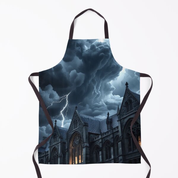Item preview, Storm Over Gothic University – Dark Academia Architecture Art Print designed and sold by semenol.