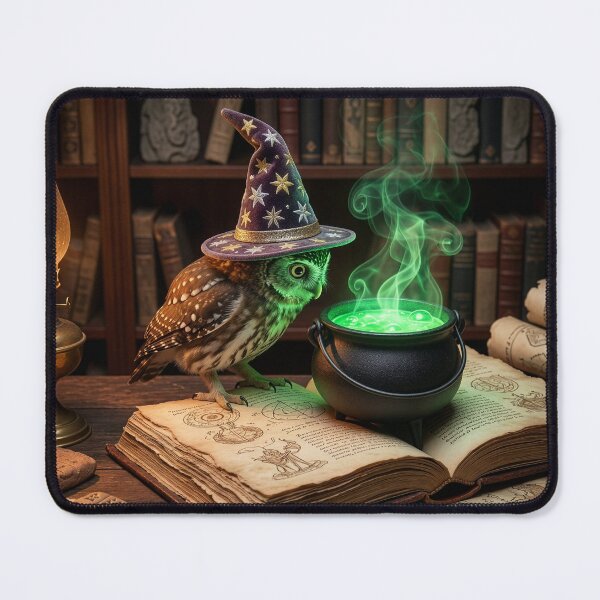 Item preview, Tamaulipas Pygmy Owl Sorcerer Concocts Magical Potion designed and sold by Tridentulus.