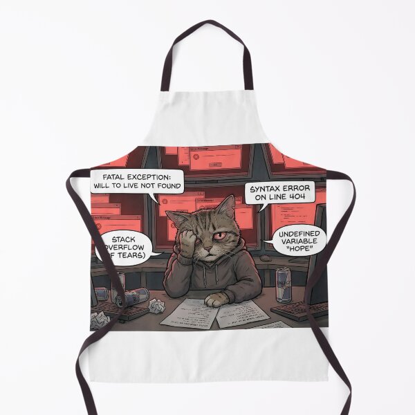 Item preview, Stressed Cat Programmer Fatal Exception Glitch designed and sold by Zenith Design.