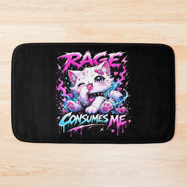 Item preview, Cute Cat Rage Consumes Me – Funny Cat Meme For Socially Tired Introverts  designed and sold by Style-X.