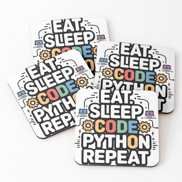 Item preview, Eat Sleep Code Python Repeat Colorful Developer designed and sold by Zenith Design.