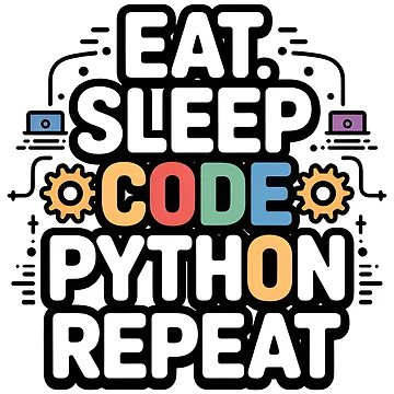 Artwork thumbnail, Eat Sleep Code Python Repeat Colorful Developer by Zenith Design