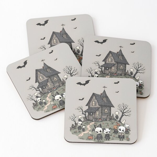 Item preview, Cute Spooky Haunted House Illustration designed and sold by VibePrints101.