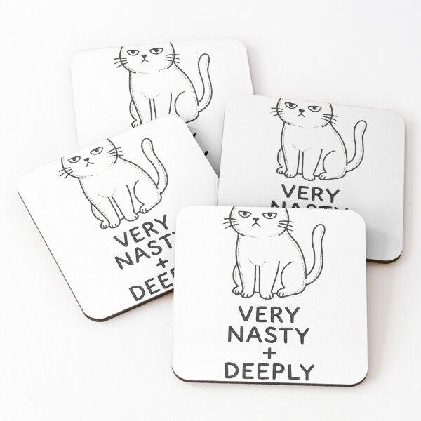 Item preview, Very Nasty + Deeply Flawed Grumpy Cat Feline Lover Sarcasm designed and sold by Feral Feline.