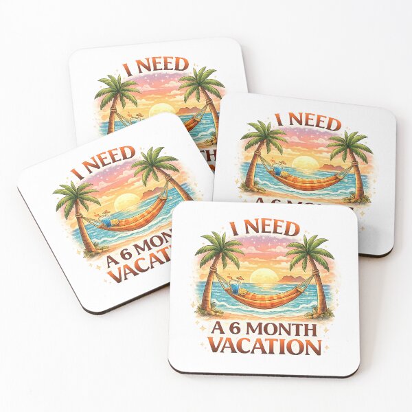Item preview, I Need a 6 Month Vacation – Funny Summer Beach Aesthetic Design designed and sold by Nusha Creations.