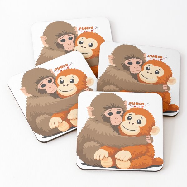 Item preview, Cute Monkey Hug – Sweet Friendship Illustration designed and sold by juman..