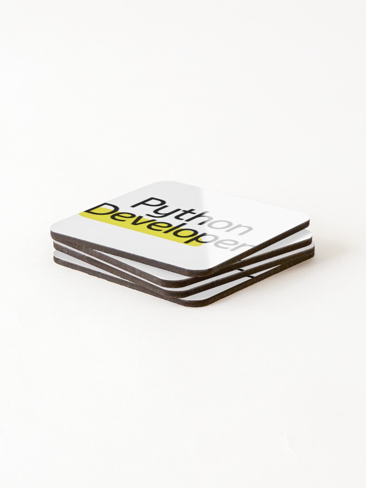 Thumbnail 4 of 5, Coasters (Set of 4), Python Developer Typography Programming Language designed and sold by novaprints357.