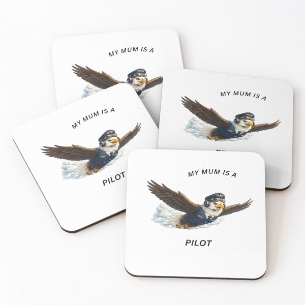 Item preview, My Mum Is a Pilot Eagle – Cute Aviation Animal Design designed and sold by GeoWild Designs.