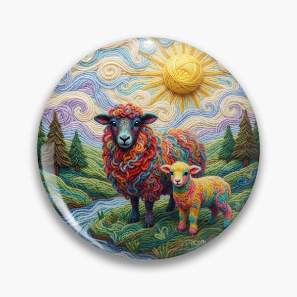 Item preview, Yarn Sheep on a Yarnie Irish Hillside designed and sold by Tridentulus.