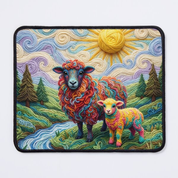 Item preview, Yarn Sheep on a Yarnie Irish Hillside designed and sold by Tridentulus.