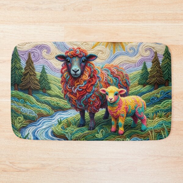 Item preview, Yarn Sheep on a Yarnie Irish Hillside designed and sold by Tridentulus.