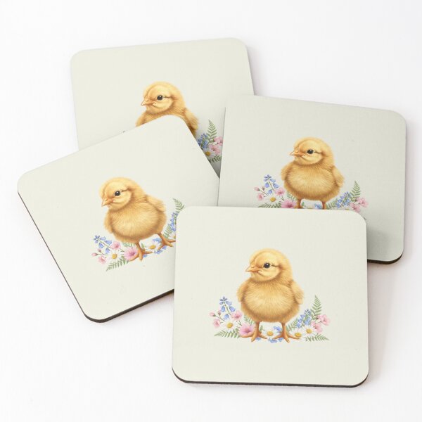 Item preview, Baby Chick with Spring Flowers Easter Design | Farmhouse Renewal Art designed and sold by Willow & Ink.