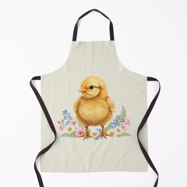 Item preview, Baby Chick with Spring Flowers Easter Design | Farmhouse Renewal Art designed and sold by Willow & Ink.