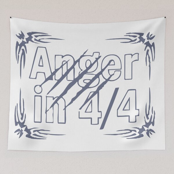Item preview, Anger in 4/4 – Heavy Music Rhythm Statement Design 2 designed and sold by FlamaC.