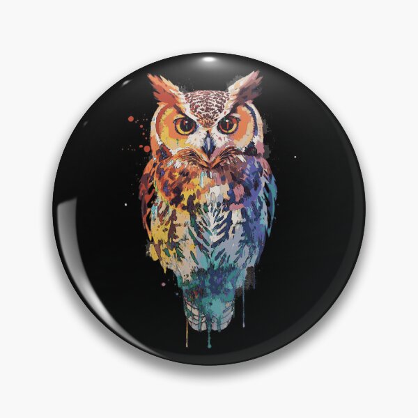 Item preview, Intense Owl Gaze Gift – Vibrant Artistic Wildlife Design designed and sold by MoonSoul Studio.