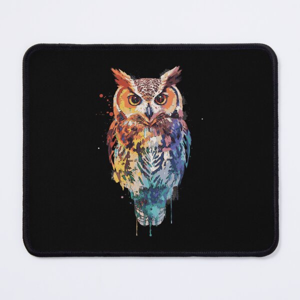Item preview, Intense Owl Gaze Gift – Vibrant Artistic Wildlife Design designed and sold by MoonSoul Studio.