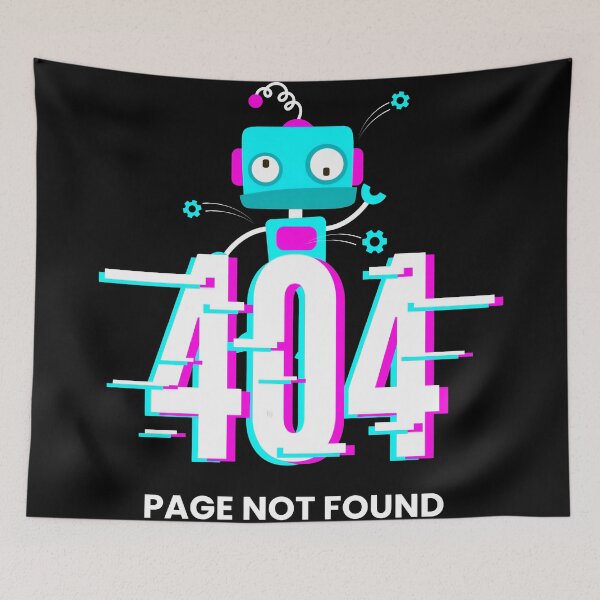 Item preview, 404 Page Not Found Glitch Robot Tech Error designed and sold by Zenith Design.