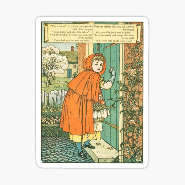 Little Red Riding Hood original illustration Sticker