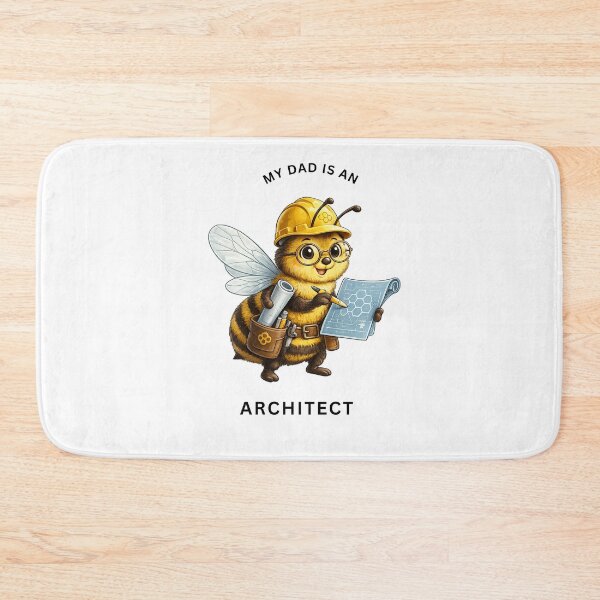 Item preview, My Dad Is an Architect Bee – Cute Builder Animal Design designed and sold by GeoWild Designs.