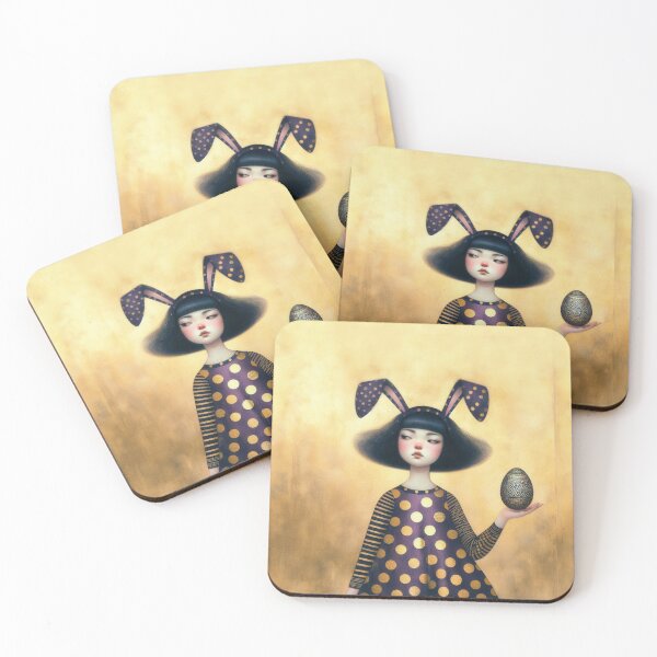 Item preview, a cute girl holding a egg with easter outfit designed and sold by ideandesign.