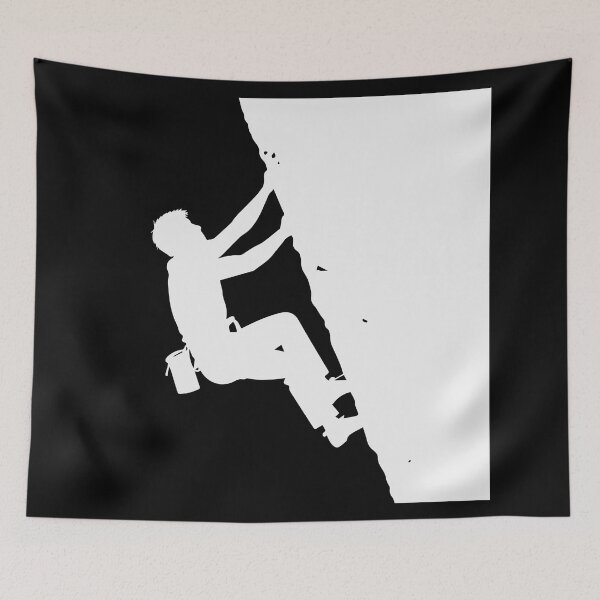 Item preview, Rock Climber Silhouette – Vertical Grip Motion Design designed and sold by BrushRushX.