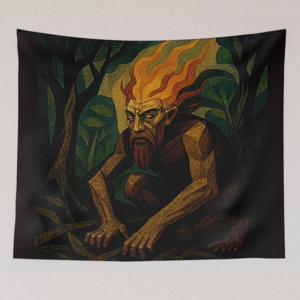Item preview, Brazilian Guardian of the Forest: Dark Reinterpretation of Curupira #3 designed and sold by Helios Be. Lavsh.