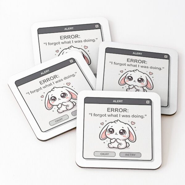 Item preview, Kawaii Bunny Error Forgot Doing designed and sold by Visual Dept..