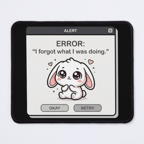 Item preview, Kawaii Bunny Error Forgot Doing designed and sold by Visual Dept..
