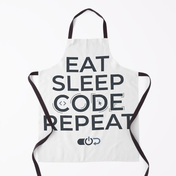 Item preview, Eat Sleep Code Repeat Tech Outline Typography designed and sold by Zenith Design.