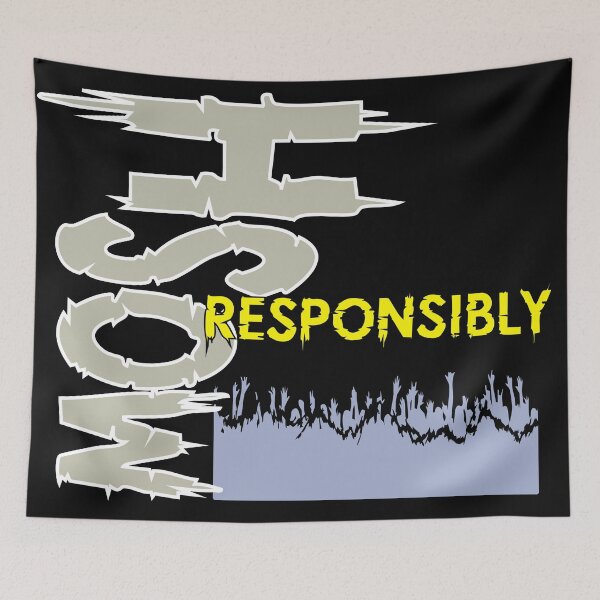 Item preview, Mosh Responsibly – Funny Heavy Music Pit Design designed and sold by FlamaC.