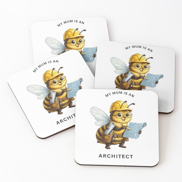 Item preview, My Mum Is an Architect Bee – Cute Builder Animal Design designed and sold by GeoWild Designs.