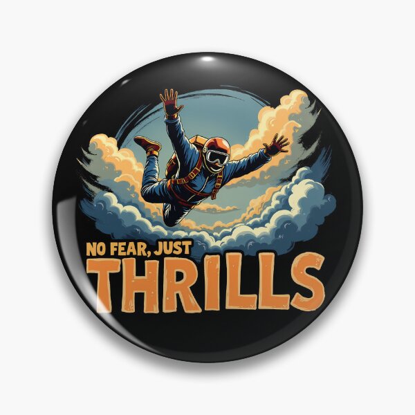 Item preview, No Fear Just Thrills – Skydiving Extreme Sport Design designed and sold by CyfroweMysli.