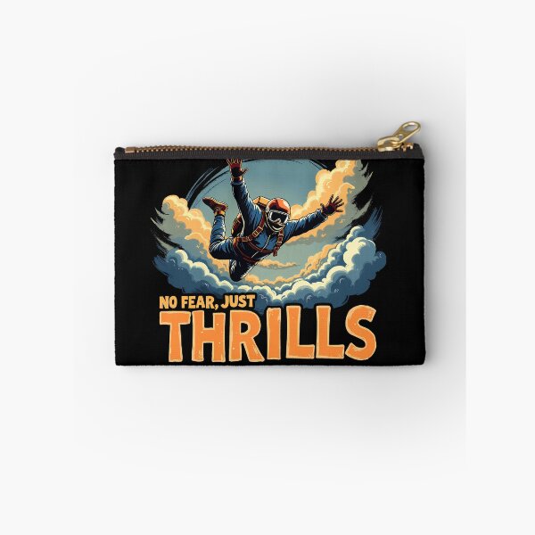 Item preview, No Fear Just Thrills – Skydiving Extreme Sport Design designed and sold by CyfroweMysli.