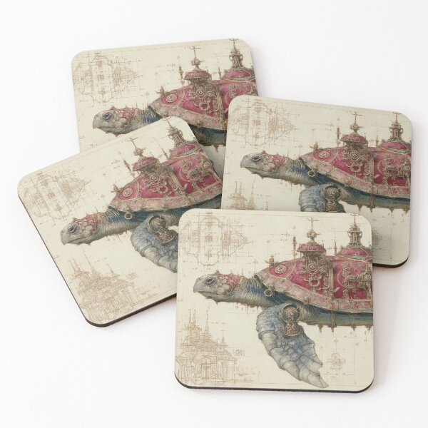 Item preview, Steampunk Mechanical Sea Turtle Blueprint Illustration designed and sold by Shannon Hilson.