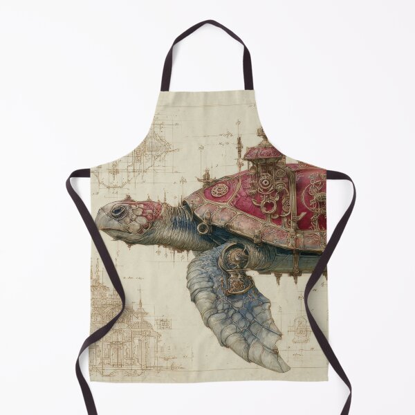 Item preview, Steampunk Mechanical Sea Turtle Blueprint Illustration designed and sold by Shannon Hilson.
