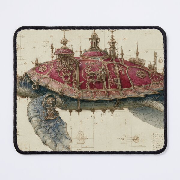 Item preview, Steampunk Mechanical Sea Turtle Blueprint Illustration designed and sold by Shannon Hilson.