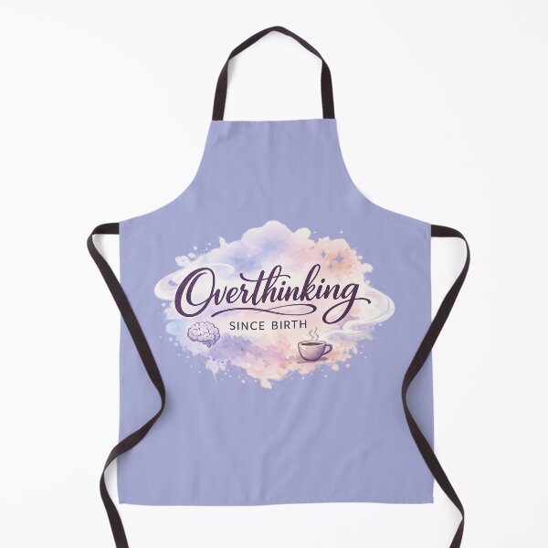 Item preview, Overthinking Since Birth – Funny Introvert Watercolor Quote Design designed and sold by Nusha Creations.