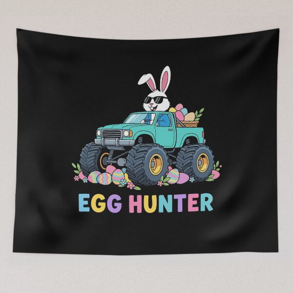 Item preview, Egg Hunter Easter Monster Truck Bunny designed and sold by KroghDs.