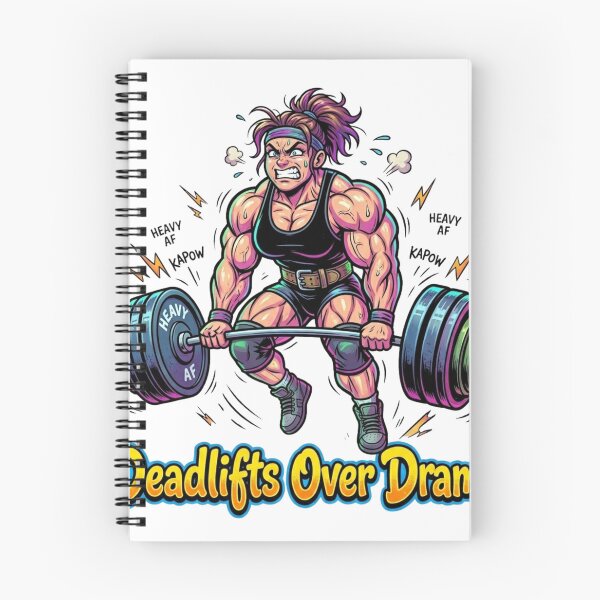 Item preview,  Deadlifts Over Drama – Cartoon Powerlifting Women Sticker designed and sold by YK SHOP.